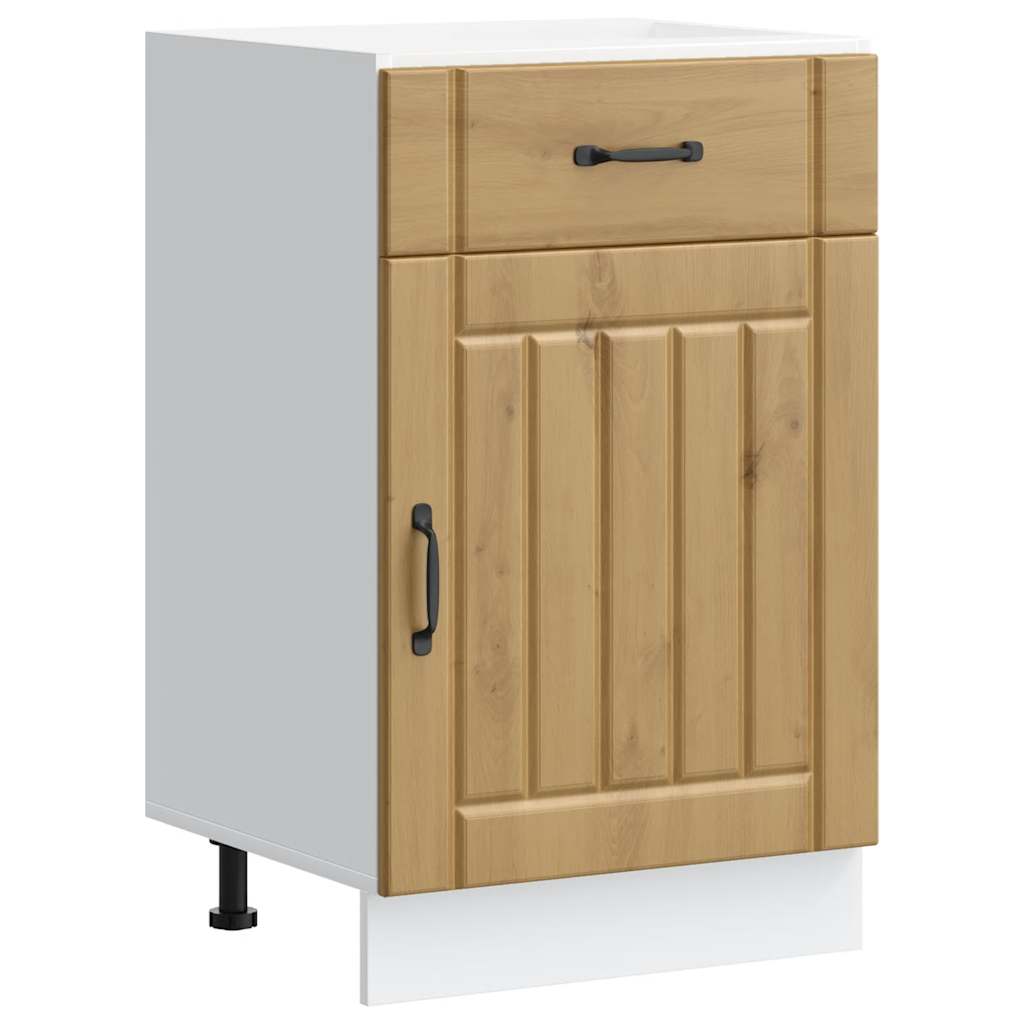 Base da Cucina Lucca Rovere Artigianale in Legno Multistrato - homemem39