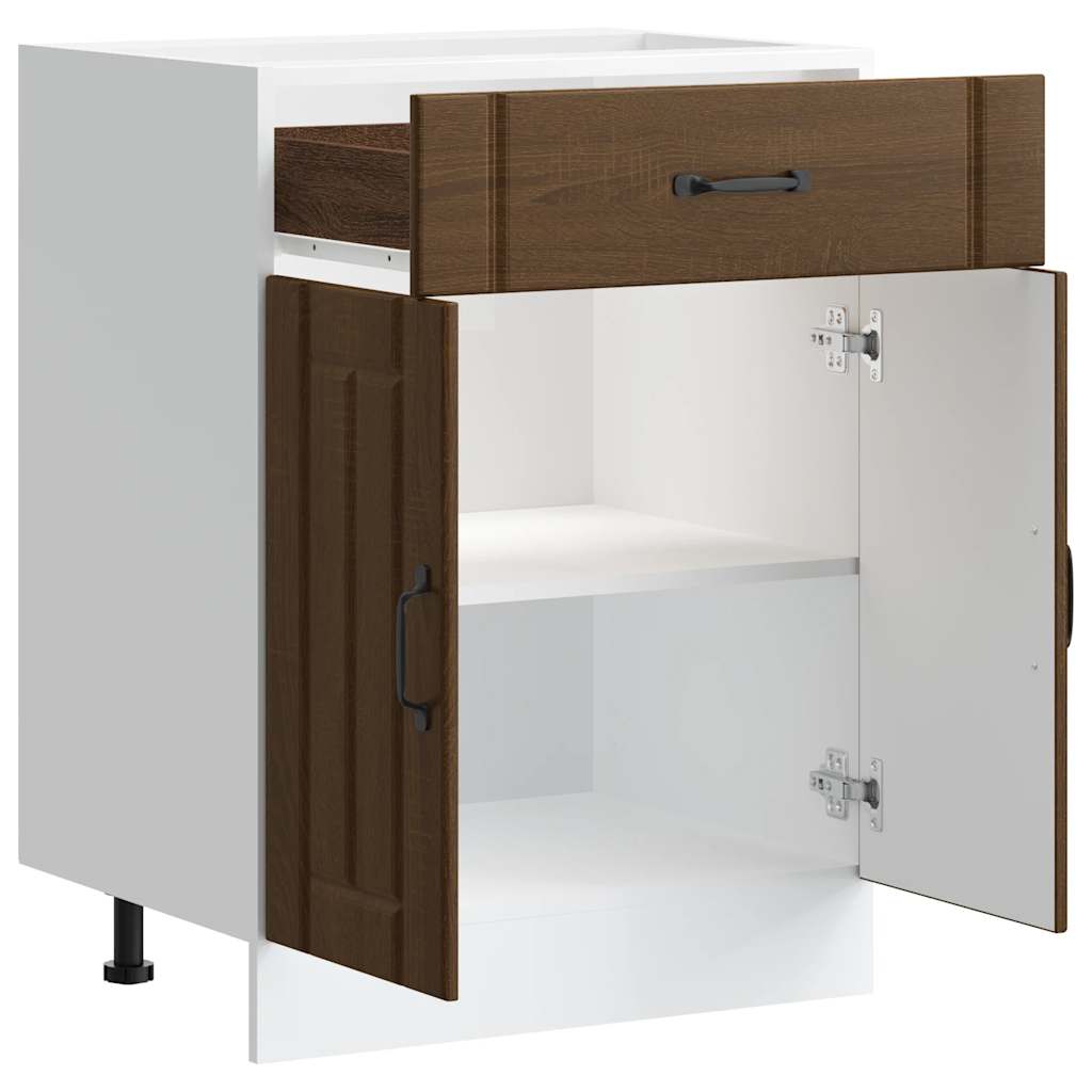 Base da Cucina Lucca Rovere Marrone in Legno Multistrato - homemem39