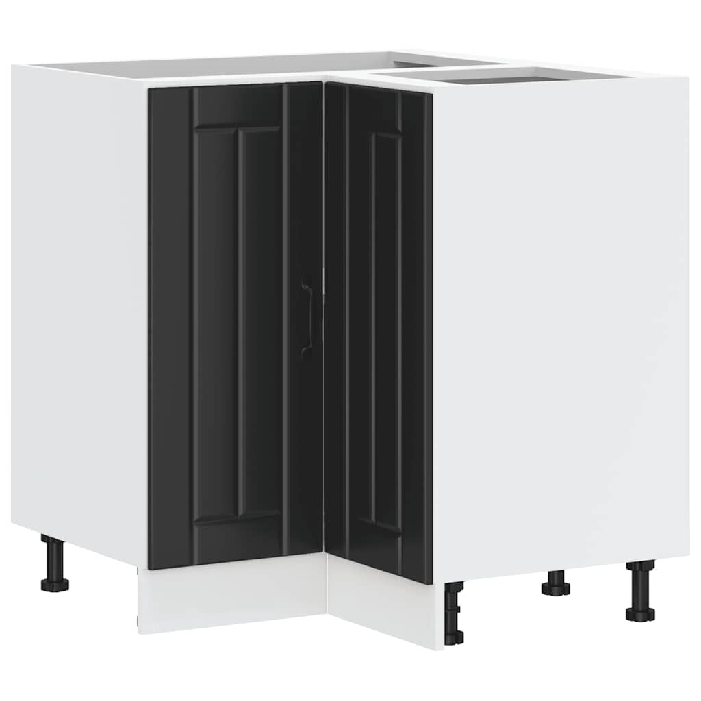 Mobile Base ad Angolo Cucina Lucca Nero in Legno Multistrato - homemem39
