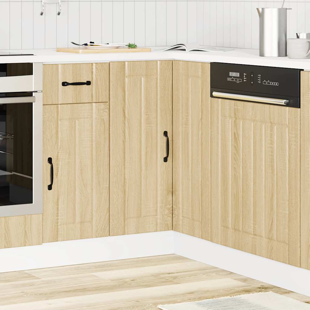 Mobile Base ad Angolo Cucina Lucca Rovere Sonoma in Truciolato - homemem39