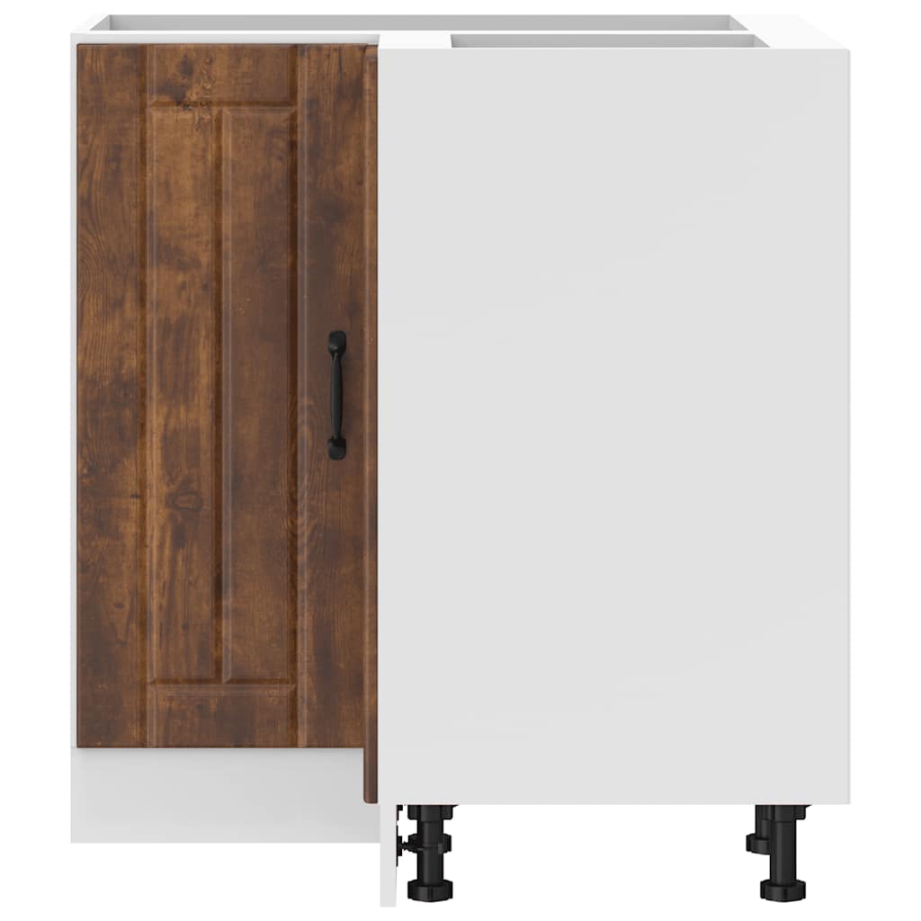 Mobile Base ad Angolo Cucina Lucca Rovere Fumo in Truciolato - homemem39