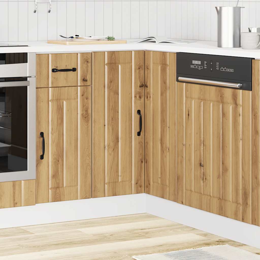 Base ad Angolo Cucina Lucca Rovere Artigianale Truciolato - homemem39