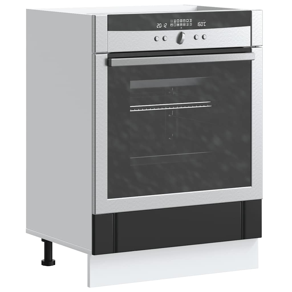 Armadio Forno Lucca Nero in Legno Multistrato - homemem39
