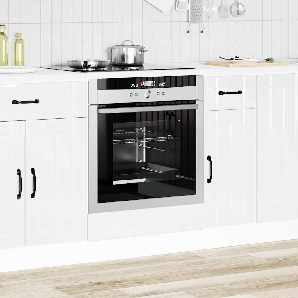 Armadio Forno Lucca Bianco Lucido in Legno Multistrato - homemem39