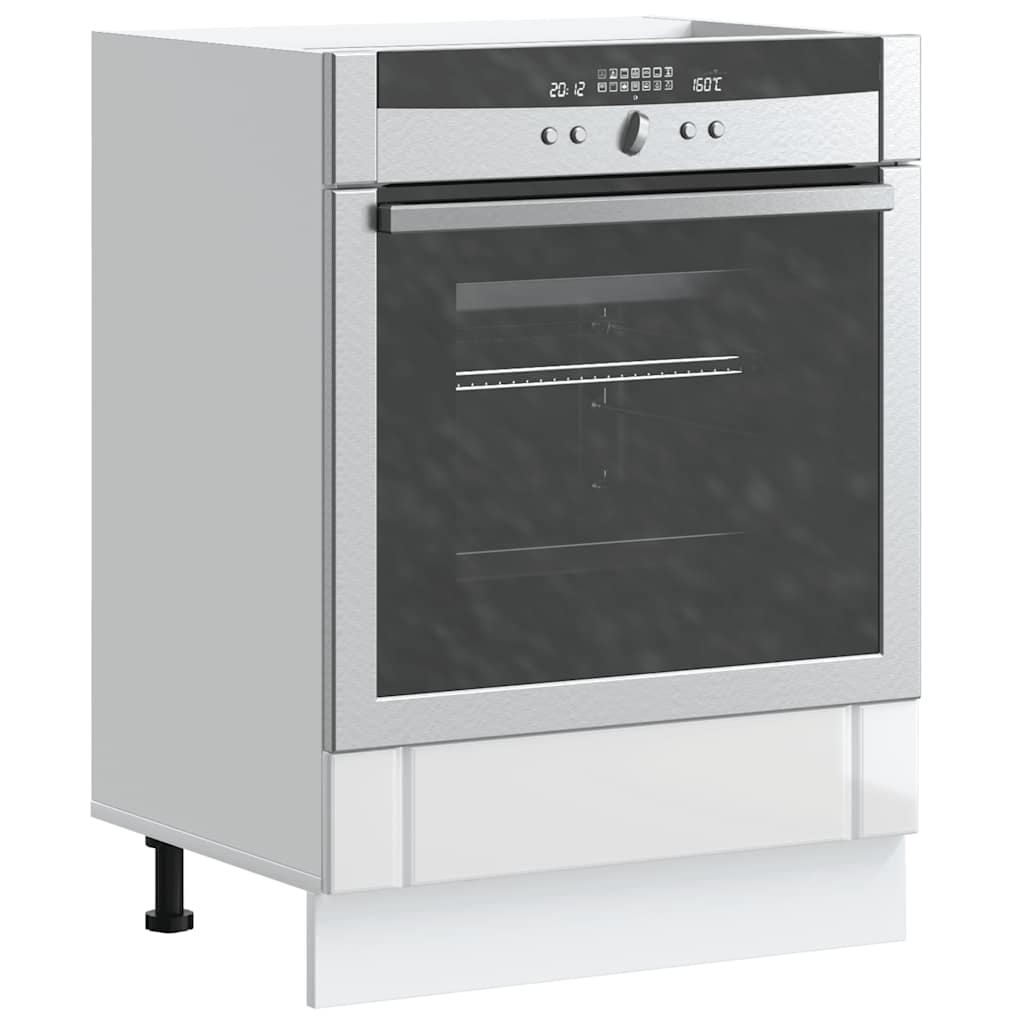Armadio Forno Lucca Bianco Lucido in Legno Multistrato - homemem39