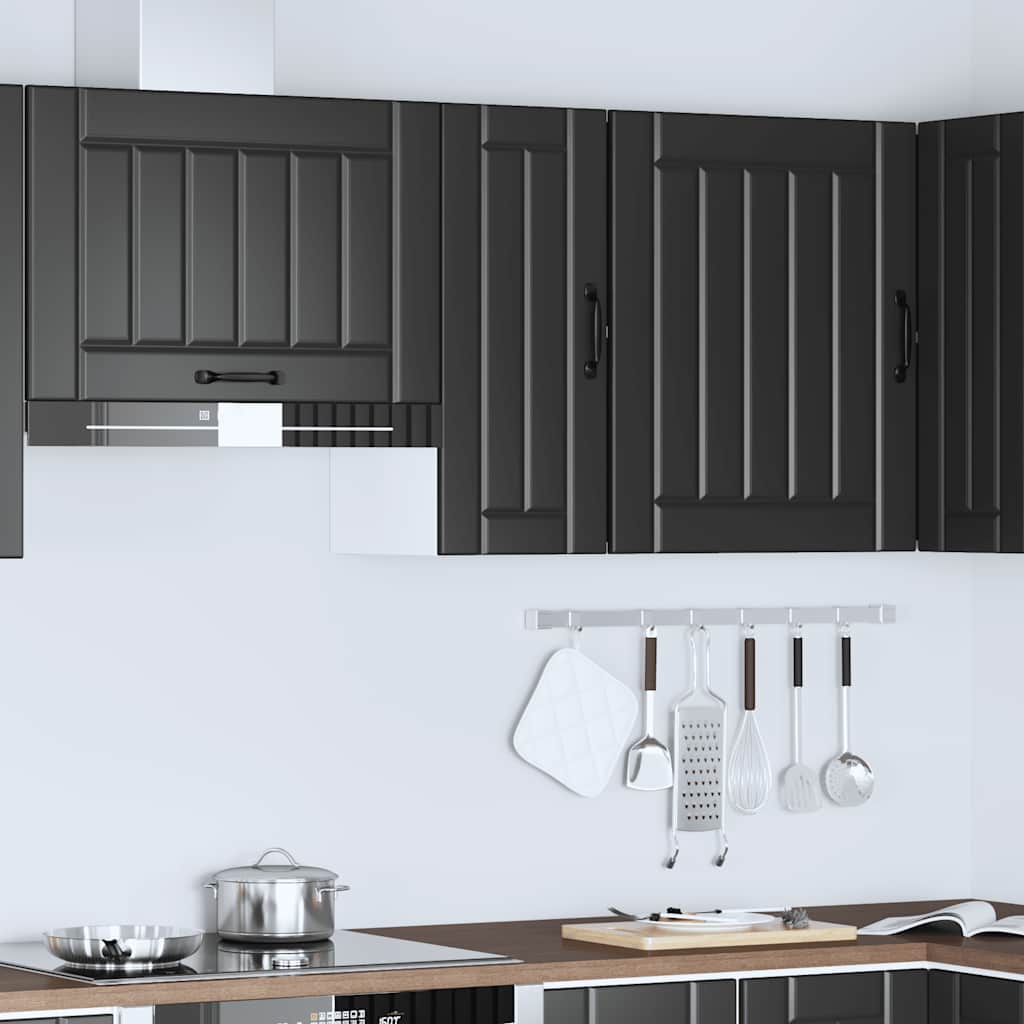 Pensile da Cucina Lucca Nero in Legno Multistrato - homemem39