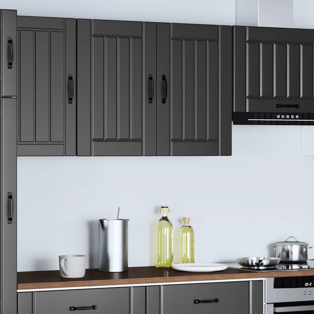Pensile da Cucina Lucca Nero in Legno Multistrato - homemem39