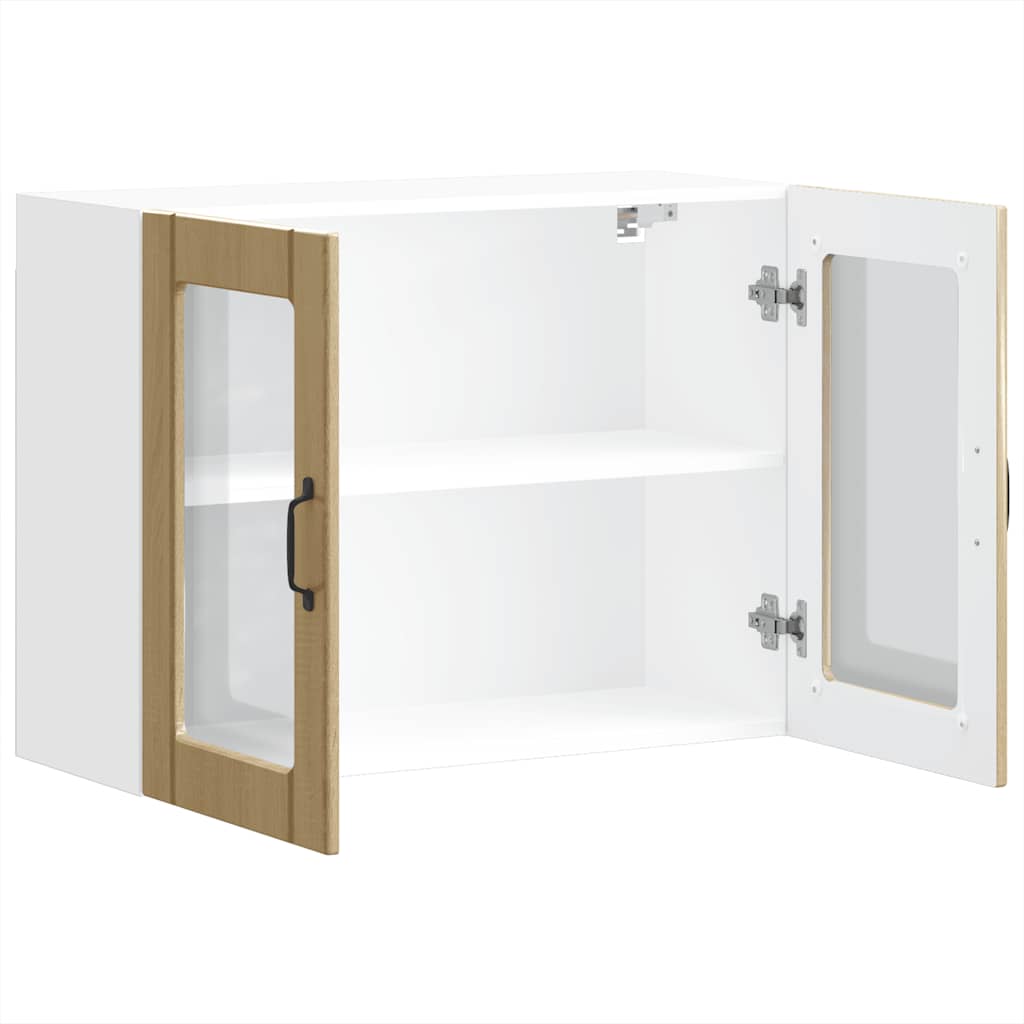 Pensile da Cucina con Porta in Vetro Lucca Rovere Sonoma - homemem39