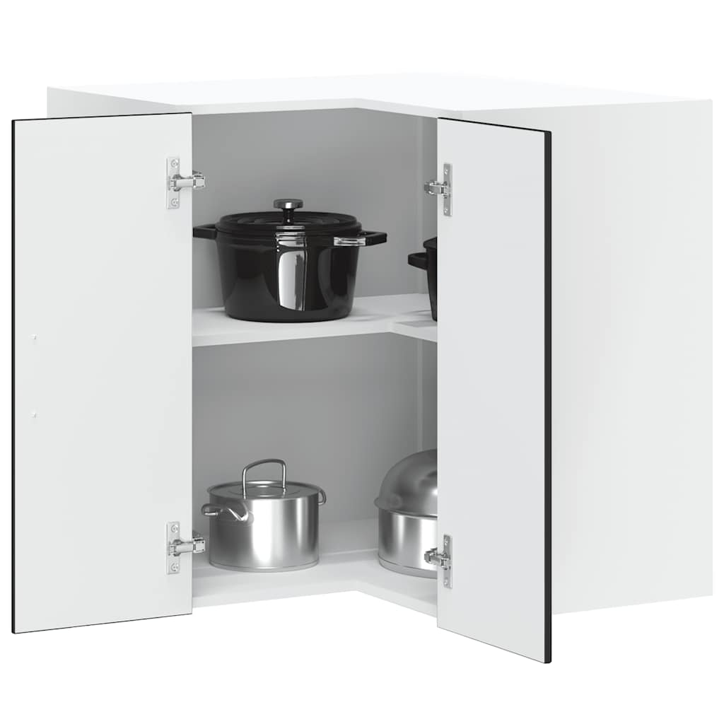 Pensile da Cucina ad Angolo Lucca Nero in Legno Multistrato - homemem39