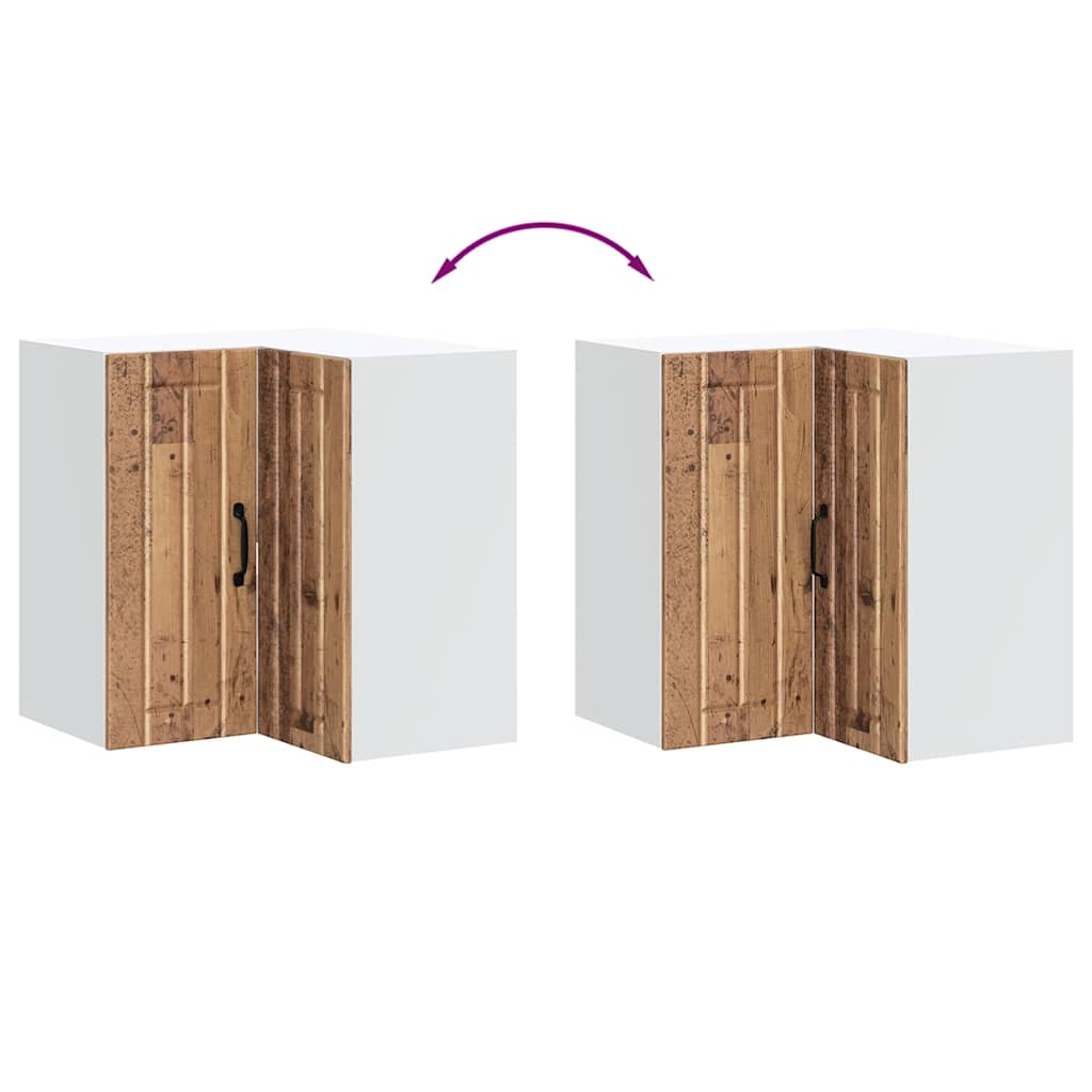 Pensile da Cucina ad Angolo Lucca Legno Antico in Truciolato - homemem39