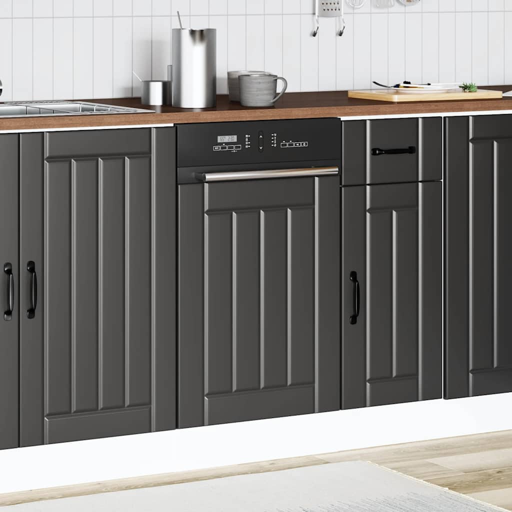 Pannello Lavastoviglie Lucca Nero in Legno Multistrato - homemem39