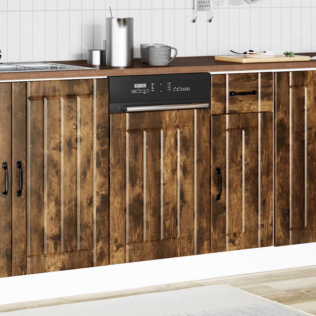 Pannello Lavastoviglie Lucca Rovere Fumo in Legno Multistrato - homemem39