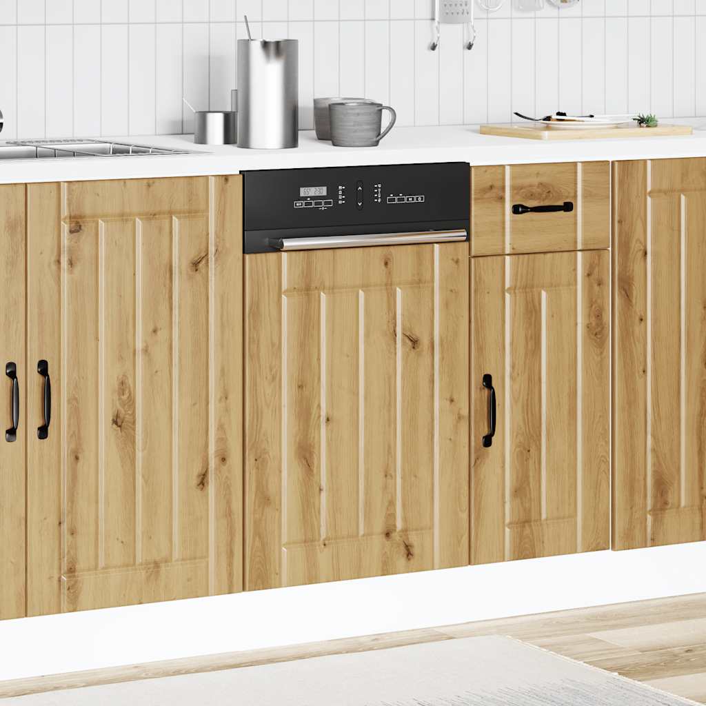 Pannello Lavastoviglie Rovere Artigianale Legno Multistrato - homemem39