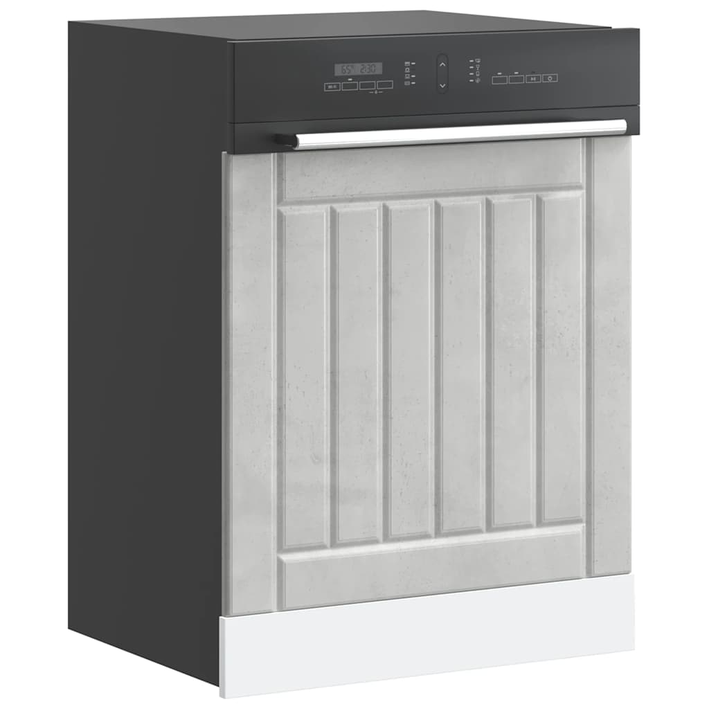 Pannello Lavastoviglie Lucca Grigio Cemento Legno Multistrato - homemem39