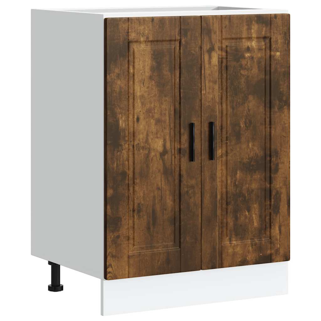 Base da Cucina Porto Rovere Fumo in Legno Multistrato - homemem39