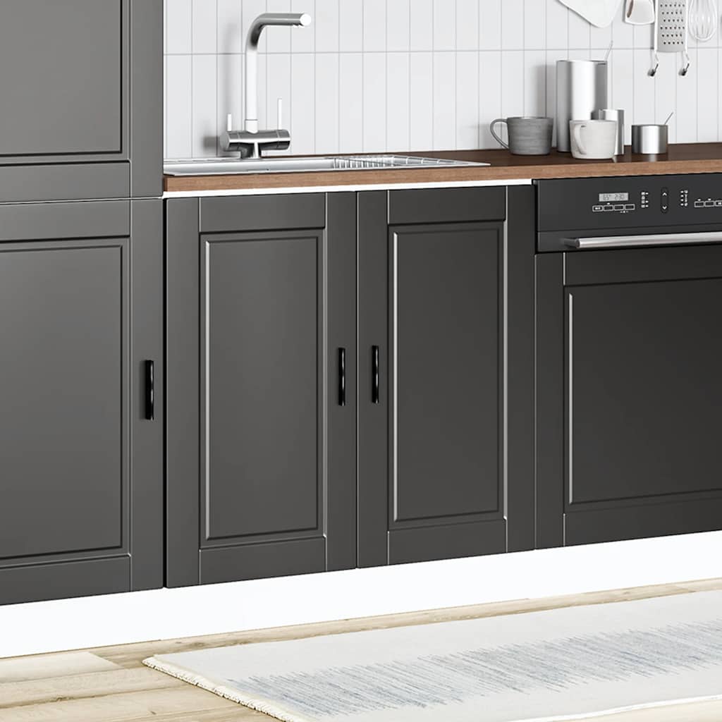 Mobile base lavello Porto Nero 80x46x81,5cm Legno Multistrato - homemem39