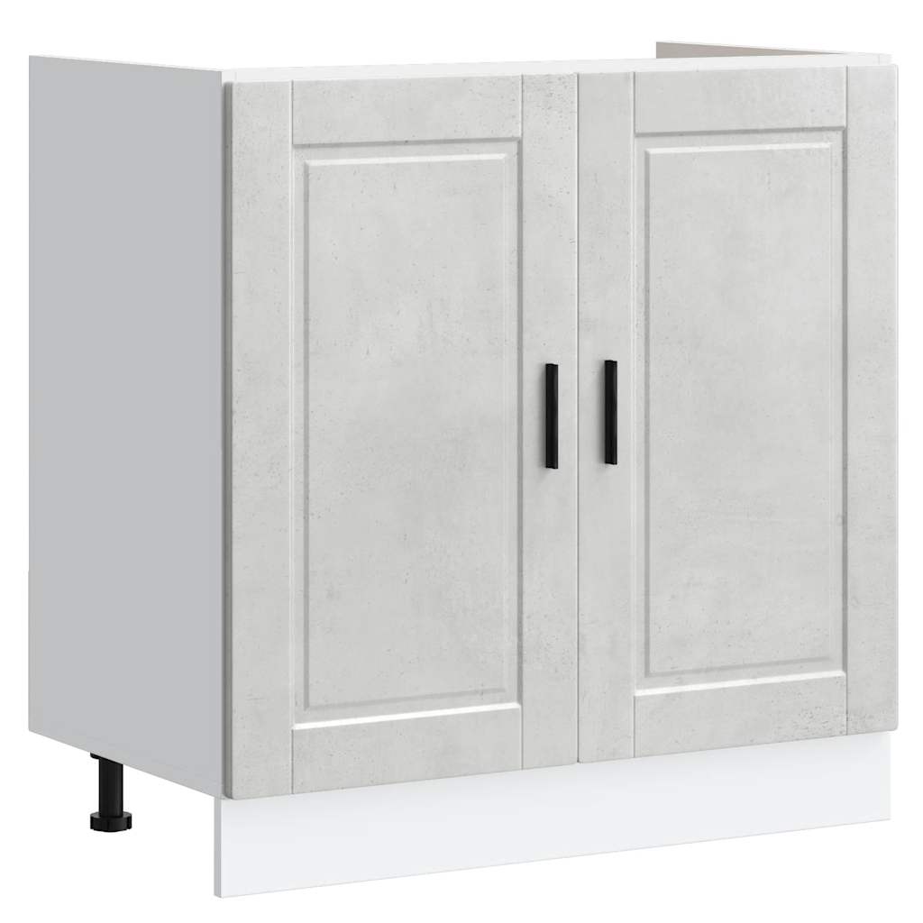 Mobile base lavello Porto Grigio Cemento 80x46x81,5 cm - homemem39