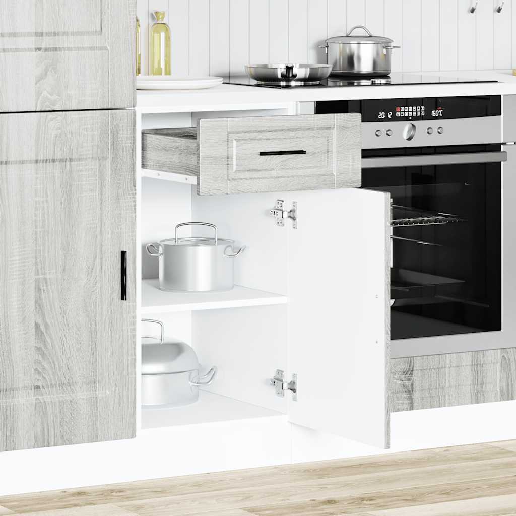 Base da Cucina Porto Grigio Sonoma in Legno Multistrato - homemem39