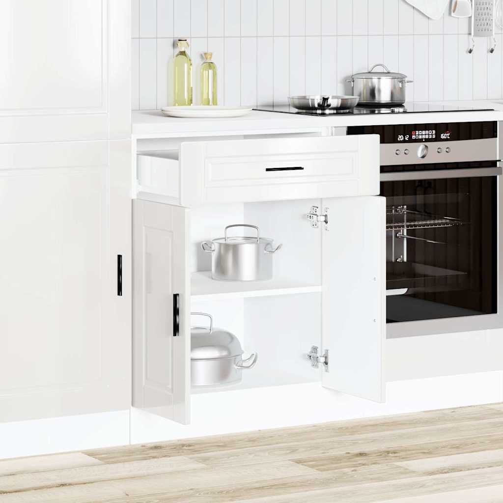 Base da Cucina Porto Bianco Lucido in Legno Multistrato - homemem39