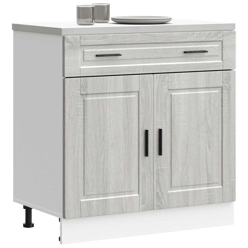 Base da Cucina Porto Grigio Sonoma in Legno Multistrato - homemem39