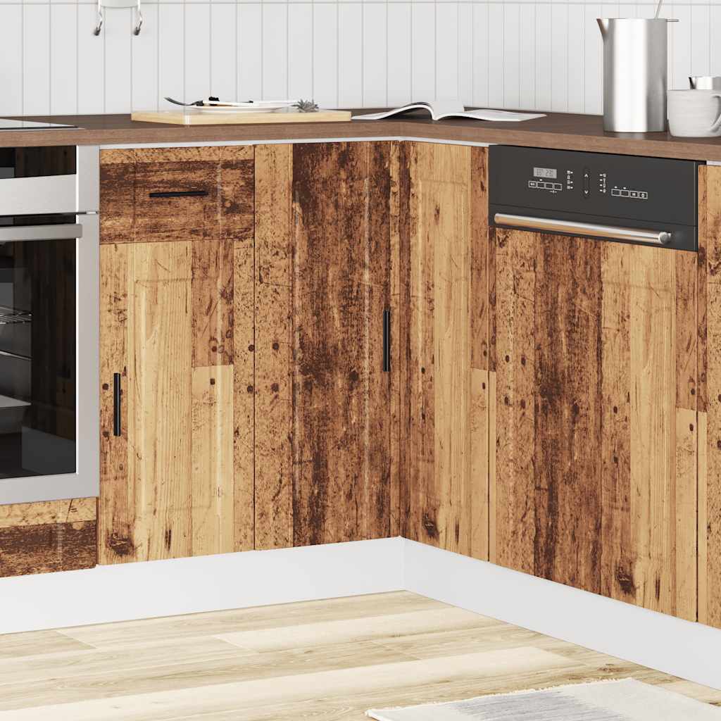 Base ad Angolo Cucina Porto Legno Antico in Legno Multistrato - homemem39