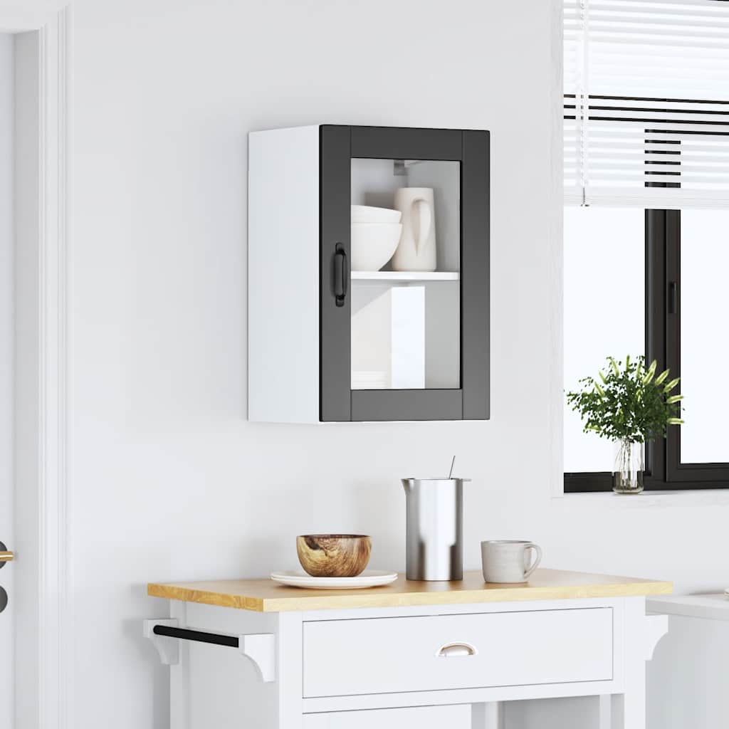 Pensile da Cucina con Porta in Vetro Porto Nero - homemem39