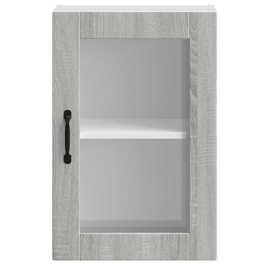 Pensile da Cucina con Porta in Vetro Porto Grigio Sonoma