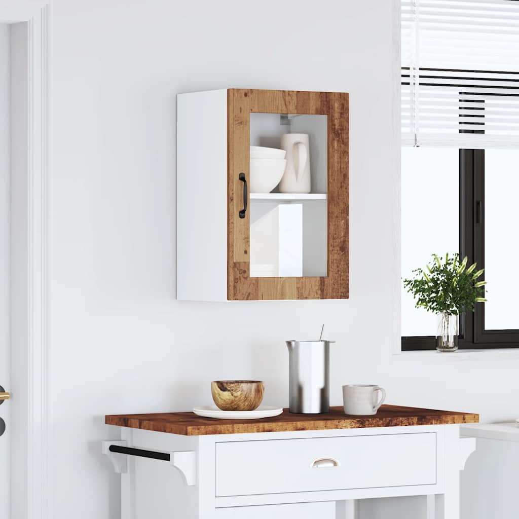 Pensile da Cucina con Porta in Vetro Porto Legno Vecchio - homemem39