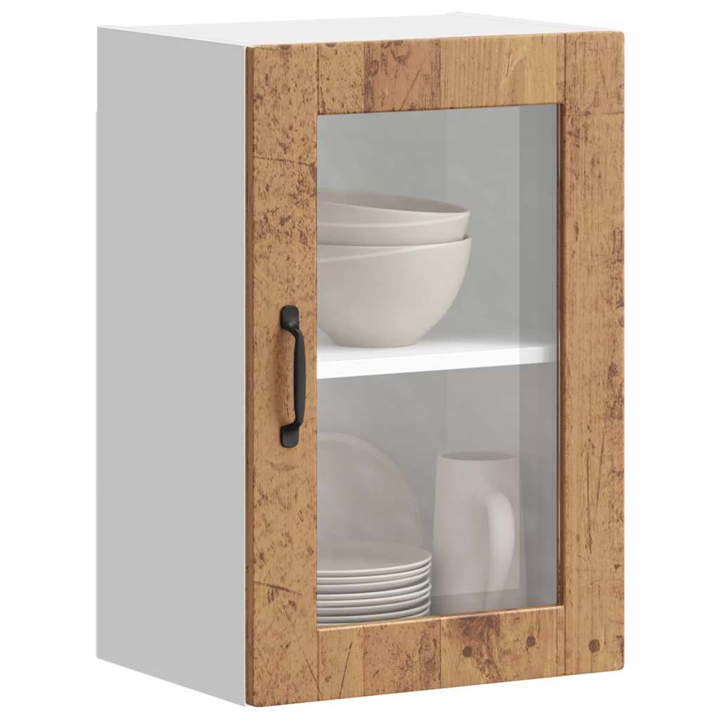 Pensile da Cucina con Porta in Vetro Porto Legno Vecchio - homemem39