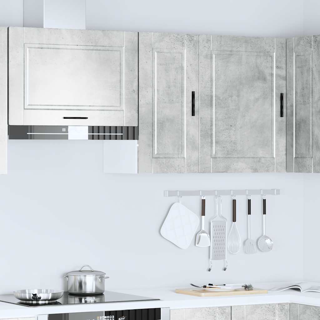 Pensile da Cucina Porto Grigio Cemento in Legno Multistrato - homemem39