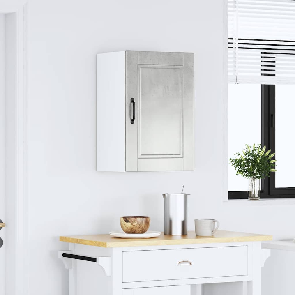 Pensile da Cucina Porto Grigio Cemento in Legno Multistrato - homemem39