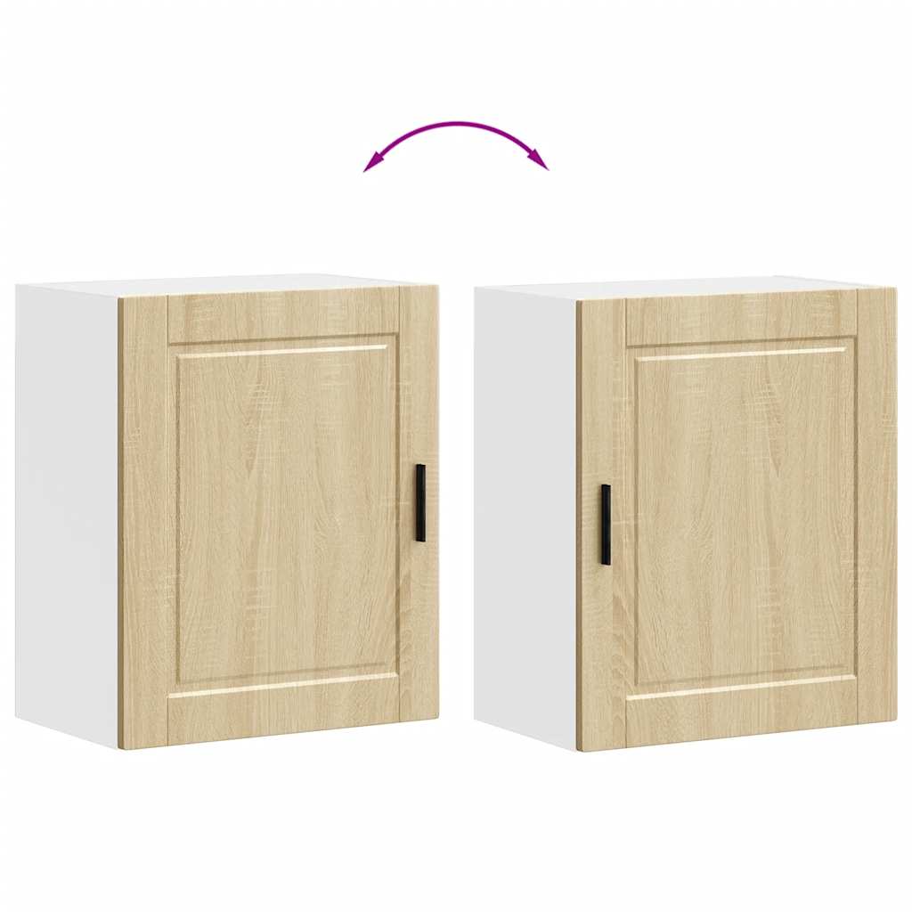 Pensili da Cucina 2 pz Porto Rovere Sonoma in Legno Multistrato - homemem39