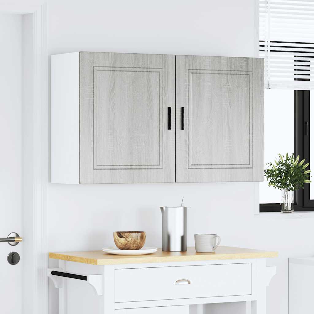 Pensili da Cucina 2 pz Porto Grigio Sonoma in Legno Multistrato - homemem39