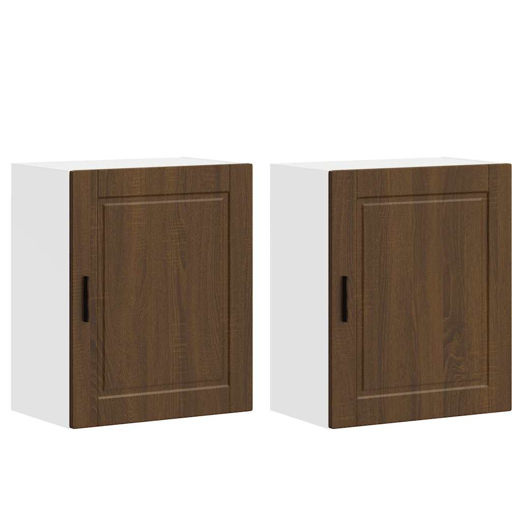 Pensili da Cucina 2 pz Porto Rovere Marrone Legno Multistrato - homemem39
