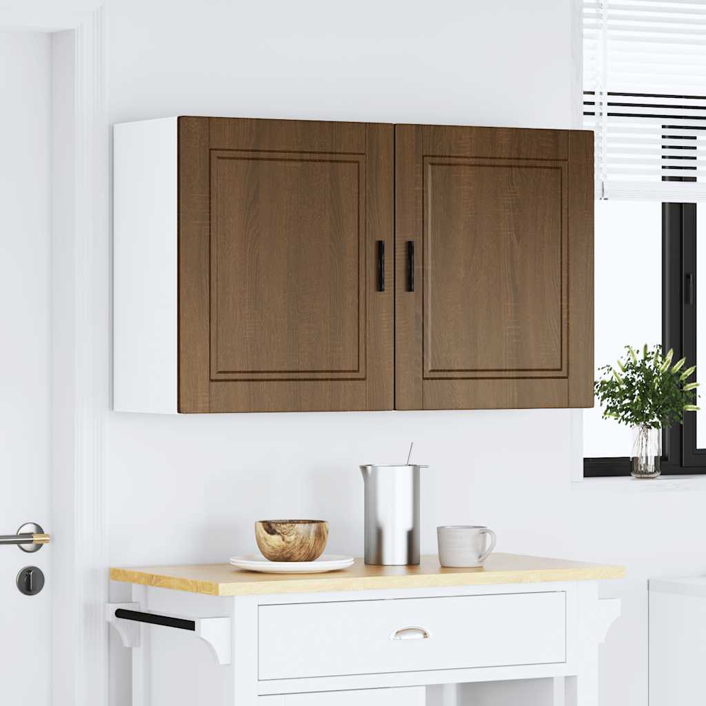 Pensili da Cucina 2 pz Porto Rovere Marrone Legno Multistrato - homemem39