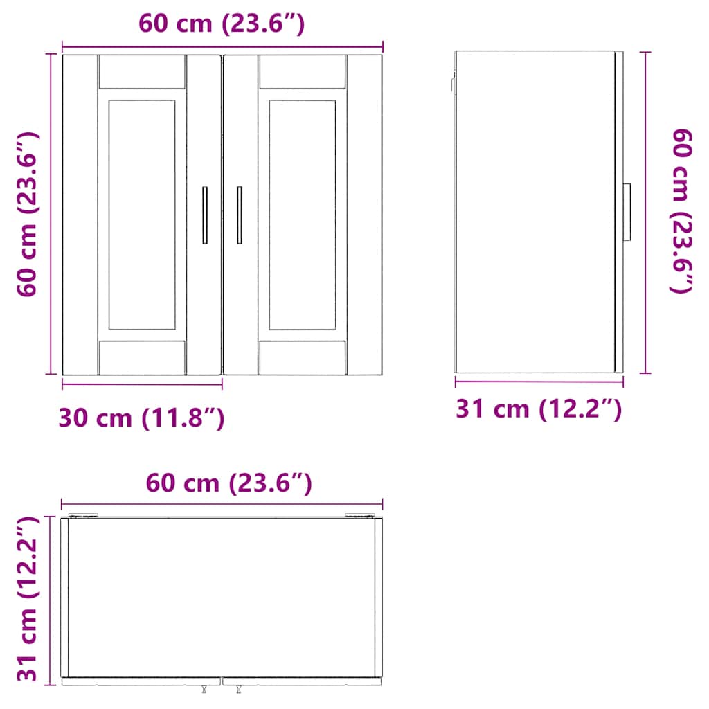 Pensile da Cucina Porto Bianco in Legno Multistrato - homemem39
