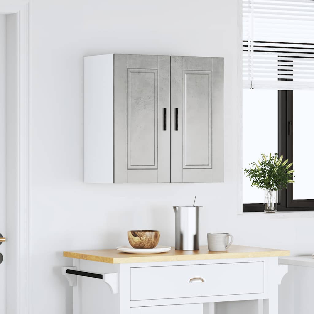 Pensile da Cucina Porto Grigio Cemento in Legno Multistrato - homemem39