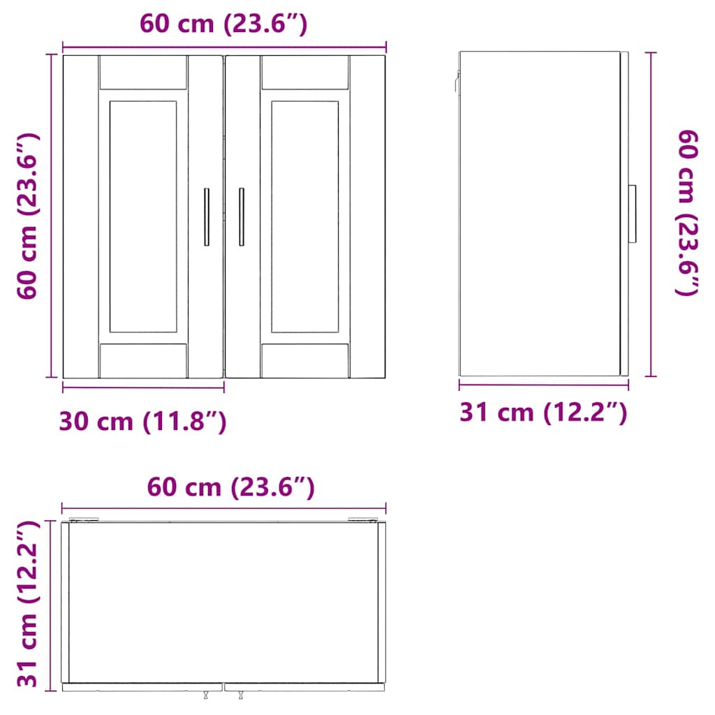 Pensile da Cucina Porto Rovere Fumo in Legno Multistrato - homemem39