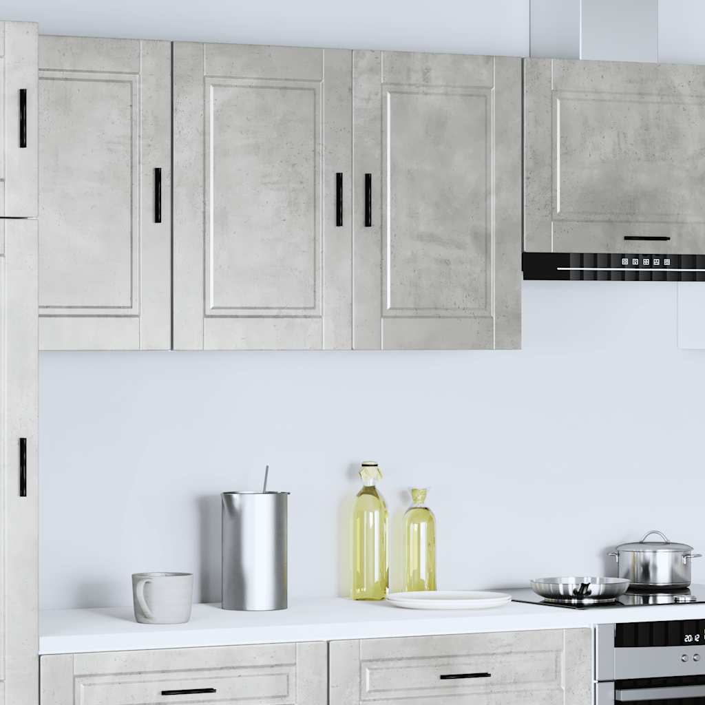 Pensile da Cucina Porto Grigio Cemento in Legno Multistrato - homemem39