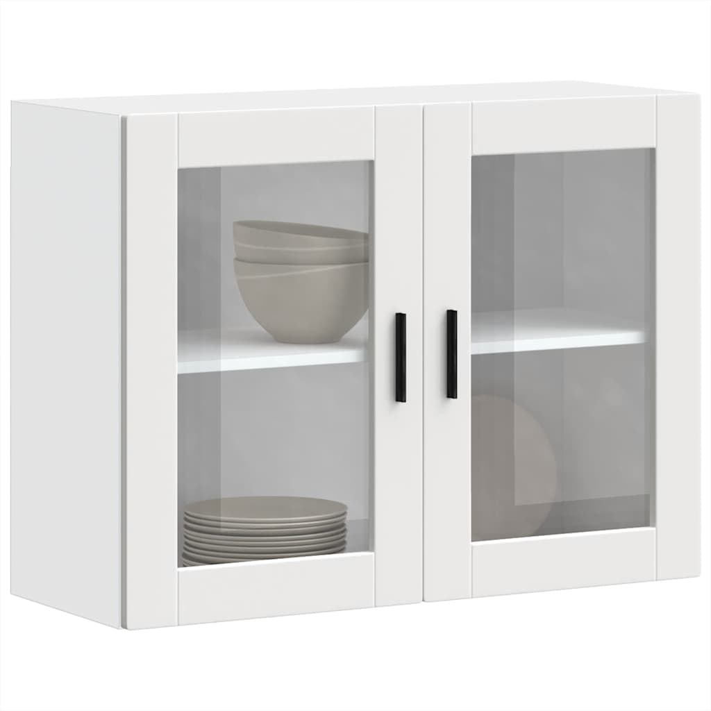 Pensile da Cucina con Porta in Vetro Porto Bianco - homemem39