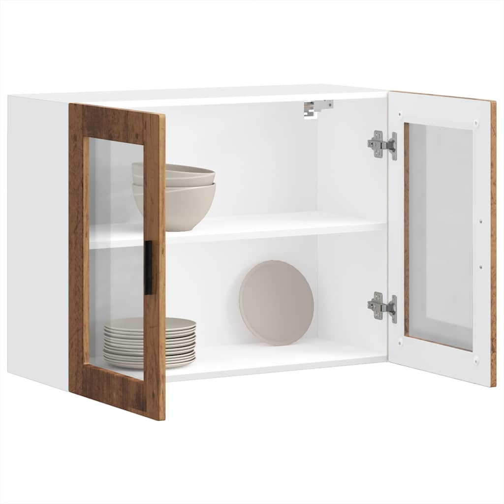 Pensile da Cucina con Porta in Vetro Porto Legno Vecchio - homemem39