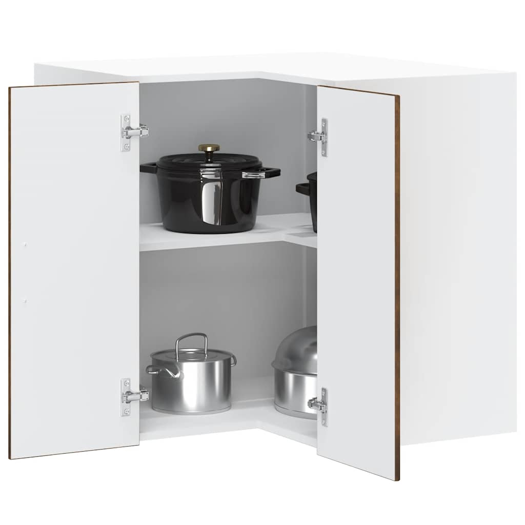 Pensile da Cucina ad Angolo Porto Rovere Fumo Legno Multistrato - homemem39