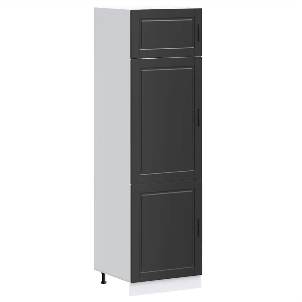 Armadio da Cucina Porto Nero in Legno Multistrato - homemem39