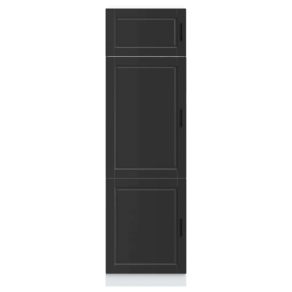 Armadio da Cucina Porto Nero in Legno Multistrato - homemem39