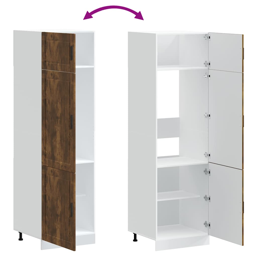 Armadio da Cucina Porto Rovere Fumo in Legno Multistrato - homemem39