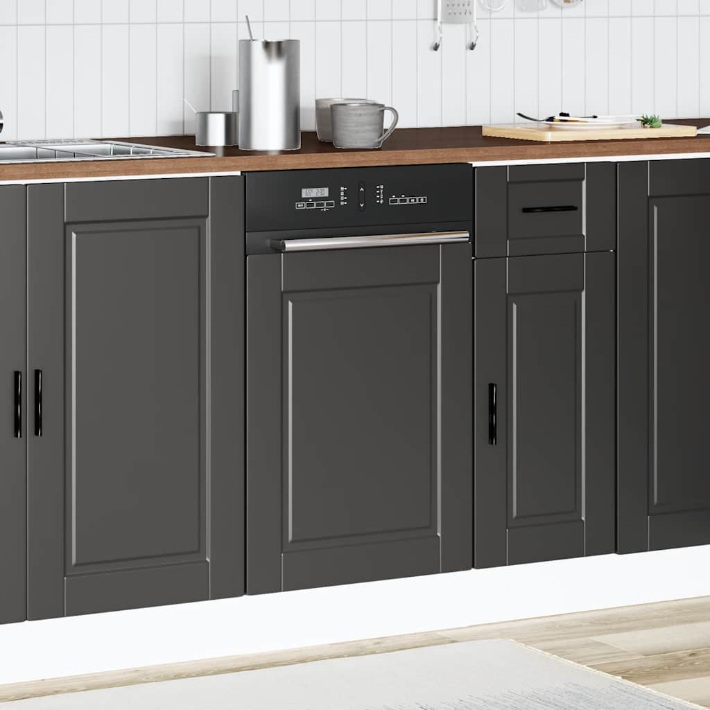 Pannello Lavastoviglie Porto Nero 45x1,5x67 cm in Truciolato - homemem39
