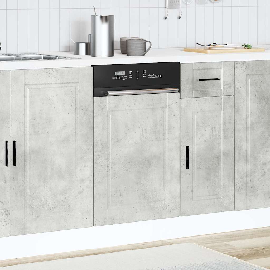 Pannello Lavastoviglie Porto Grigio Cemento 45x1,5x67 cm - homemem39