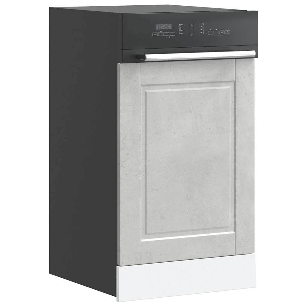 Pannello Lavastoviglie Porto Grigio Cemento 45x1,5x67 cm - homemem39