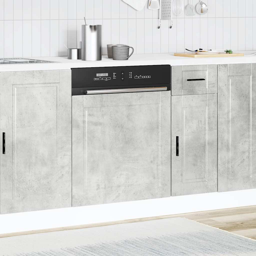 Pannello Lavastoviglie Porto Grigio Cemento 60x1,5x67 cm - homemem39