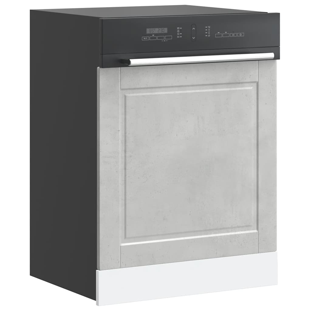 Pannello Lavastoviglie Porto Grigio Cemento 60x1,5x67 cm - homemem39